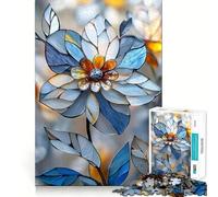 Puzzle de Fleurs en vitrail pour Adultes, 1000 pièces, Jouet Intelligent, Lien Familial, découpe précise, Cadeau saisonnier 38x26cm