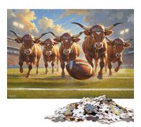 Puzzle de Football américain à l'ancienne, 38 x 26 cm, 1000 pièces, en Carton, pour Adultes. Idéal comme Cadeau de Noël ou d'anniversaire.