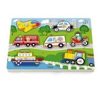 puzzle de forme avec des véhicules sonores 7 pièces Multicolore G