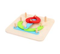 Puzzle de forme en bois - 10,04 pouces | Jouet éducatif - Blocs de panneau perforé avec animaux de l'alphabet, reconnaissance des couleurs, jeu d'apprentissage de la motricité pour, garçons, f