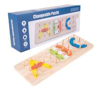 Puzzle de Forme en Bois - 10.04 Pouces | Jouets Éducatifs - Alphabet Animal Panneau Blocs Reconnaissance des Couleurs Capacités Motrices Jeu Éducatif pour Filles Bébés Voyage Salle de Classe