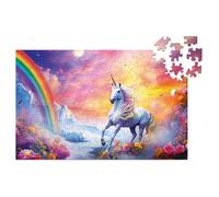 Puzzle de forme irrégulière - Miliwood Série Galaxies - Jeu de Unicorn, 34x22.5 cm, 150 Pièces