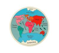 Puzzle de géographie | Casse-tête en Bois pour Apprentissage des Couleurs et des Continents - Puzzles géographiques colorés - pour Garçons Filles Dès 3 Ans Maternelle Maison