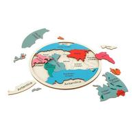 Puzzle de géographie,Jeu de Formes des Continents en Bois - Puzzle Carte du Monde Couleurs | pour Garçons Filles Salle de Jeux Maison