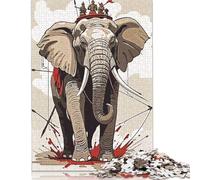 Puzzle de Guerre des éléphants 1000 pièces, Puzzle pour Adultes, difficulté : Jeux relaxants, Jouet, Cadeau d'halloween, 1000 pièces (75 x 50 cm)
