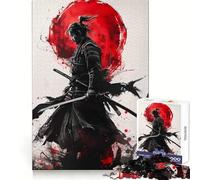 Puzzle de Guerrier samouraï pour Adolescents 1000 pièces Renforce la mémoire Passe-Temps Calme Qualité Cadeau Festif (38x26cm)