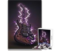 Puzzle de Guitare électrique pour Adultes, 1000 pièces, Jeu d'éveil Amusant et éducatif, Cadeau Original et Surprenant, Dimensions:50x75cm