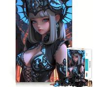 Puzzle de Jeu Anime Angel with Wings 1000 pièces Jeu de Concentration mentale Découpe de précision Bords Lisses Jeu de Construction de Liens significatifs (38x26cm)