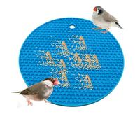 Puzzle de Jouets pour Oiseaux en quête de Nourriture - Silicone6,69x6,69x0,2 Pouces 40g | Jouet de Recherche de pour perroquets, Tapis de Nourriture pour perroquets pour Animaux de compagni