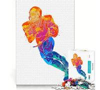 Puzzle de Joueur de Football américain 1000 pièces Jeu de réflexion de qualité supérieure,découpé au Laser Exercice Mental Calme à Faire à la Maison (38x26cm)