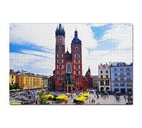 Puzzle de la basilique Sainte-Marie de Cracovie pour Adultes, 300 pièces, Souvenir de Voyage, 38 x 26 cm
