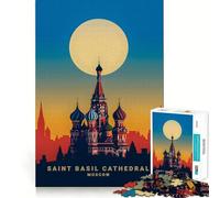 Puzzle de la cathédrale Saint-Basile pour Adultes, 1000 pièces, Jouet Smart Reason, Lien Familial, Bords Lisses, présentation Artistique 50x75cm