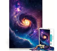 Puzzle de la Galaxie d'Andromède 1000 pièces,Jeu de réflexion Amusant,Design sans Espace,Assemblage précis, pour Les réunions de Famille (50x75cm)