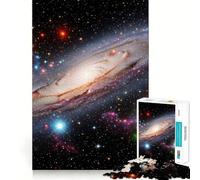 Puzzle de la Galaxie d'Andromède dans l'espace Profond 1000 pièces Stimulation Cognitive Pièces nettes et sans bavures Jouet d'intérieur pour Les Vacances (38x26cm)