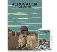 Puzzle de la mosquée de Jérusalem (Palestine) pour Adolescents, 1000 pièces, Jeu éducatif et Stimulant, idée Cadeau Originale et touchante, Dimensions:38x52cm