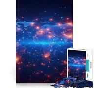 Puzzle de la planète Terre Vue de l'espace pour Adolescents, 1000 pièces, stimule la mémoire, détente et Divertissement, découpe de qualité supérieure, Cadeau élégant (50x75cm)