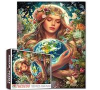 Puzzle de la Terre mère de 1000 pièces pour adultes, puzzle planète Terre pour jeux d'activités familiales stimulants sur le thème de l'environnement, puzzle à faire soi-même pour décoration murale de