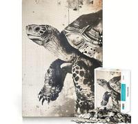 Puzzle de la Vieille Tortue Sage 1000 pièces Jeu de réflexion Pièces précises et sans Couture Activité Amusante en Famille 38x52cm