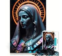 Puzzle de la Vierge Marie 1000 pièces pour Adolescents, Jeu de logique Solide, activité à la Maison, Bords Transparents, Cadeau précieux 50x75cm