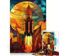 Puzzle de Lancement de fusée Spatiale pour Adolescents, 1000 pièces, Jeu de logique mentale, Anti-Stress, découpe Ferme, Cadeau de Noël 38x52cm
