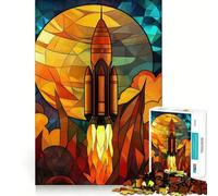 Puzzle de Lancement de fusée Spatiale pour Adolescents, 1000 pièces, Jeu de logique mentale, Anti-Stress, découpe Ferme, Cadeau de Noël 50x75cm