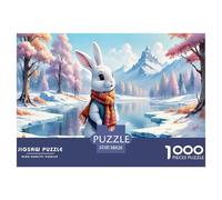 Puzzle de Lapin de 1000 Morceaux Adulte et Puzzles d'enfants Jeu Animaux Puzzles défiants pour Les Nuits de Jeu Carton recyclé 100% 38x26cm/1000pcs