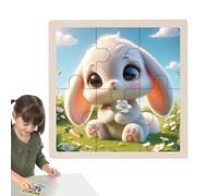 Puzzle de lapin mignon, jeu de table en bois | Jeu de table de puzzle créatif Bunny | Puzzles en bois en forme d'animal pour garçons, filles, maison, voiture, voyage
