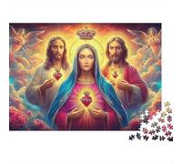 Puzzle de l'Ascension du Christ 1000 pièces Puzzles de Paysage Nuageux avec Anges Jeu Stimulant Niveau de Difficulté Élevé Carton Recyclé 100% pour Adultes et Adolescents 38x26cm/1000 pièces