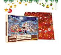 Puzzle De L'Avent,Blocs De Jeu Puzzle 1008 Pièces - Compte À Rebours De Noël De 24 Jours,pour Halloween Chrétien Femmes Loisir Créatif Vacances Hommes Adultes Adolescents