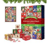 Puzzle De L'Avent De Noël | Puzzles De L'Avent De Noël 1000 Pièces | Cadeaux De Fête Pour Les Vacances D'Hiver | Décoration D'Intérieur Pour Activités Familiales Hommes Amis Amoureux Adultes
