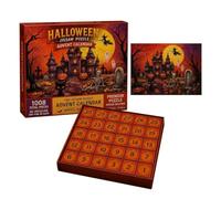 Puzzle de l'Avent d'Halloween - Compte à rebours hanté de 30 jours, puzzle de calendrier de compte à rebours sur le thème de la maison, jouet de jeu de boîte de vacances pour et adultes, rasse