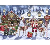 Puzzle de l'oiseau bleu L'atelier du Père Noël - Teile