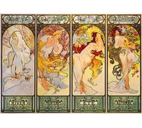 Puzzle de l'oiseau bleu Mucha - Les quatre saisons, 1900 - Teile