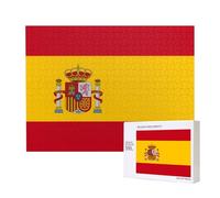 Puzzle de loisirs en bois avec motifs exquis de drapeau espagnol pour interaction familiale et divertissement en intérieur