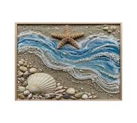 Puzzle de luxe 3D en forme d'étoile de mer pour adultes, 500 pièces, puzzle en bois pour l'été, la plage, la vie marine côtière, décorations de plage cool pour divertissement à domicile