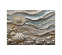 Puzzle de luxe en forme de dollar de sable 3D pour adultes, 500 pièces, puzzle en bois pour l'été, la plage, la vie marine côtière, décorations de plage cool pour divertissement à domicile