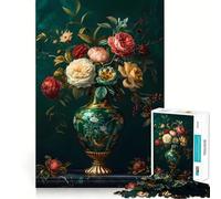 Puzzle de Luxe Intemporel Bouquet pour Adultes, 1000 pièces, Jeu de logique mentale, Doux et Relaxant, découpe Ferme, liste de souhaits du Père Noël 38x26cm