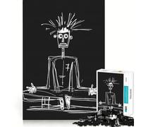 Puzzle de méditation à Figures Blanches 1000 pièces Entraînement Mental Amusant Découpe Nette Composants Robustes Divertissement captivant pour Un Moment de détente à la Maison (50x75cm)