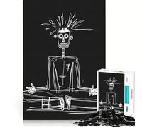 Puzzle de méditation en Forme de Figure Blanche,1000 pièces pour Adultes,Jeu de réflexion,découpe Nette,alignement Parfait,activité Amusante en Famille Le Soir (38x52cm)