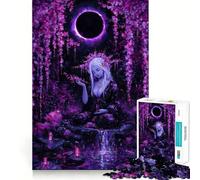 Puzzle de méditation Fleur Violette 1000 pièces pour Adultes, Jeu de Concentration et de Loisirs à Domicile, Bords serrés, Cadeau de Noël (38x52cm)