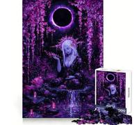 Puzzle de méditation Fleur Violette 1000 pièces pour Adultes, Jeu de Concentration et de Loisirs à Domicile, Bords serrés, Cadeau de Noël (38x52cm)
