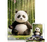 Puzzle de méditation Panda paisible pour Adultes, 1000 pièces, renforce la mémoire, détend et s'amuse, qualité supérieure, pour Les fêtes (38x26cm)