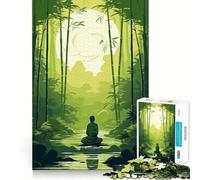 Puzzle de méditation Zen Garden pour Adolescents 1000 pièces Jeu de Concentration mentale Découpe Laser pour Un Assemblage Parfait Exercice Mental Calme à la Maison (38x26cm)