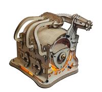 Puzzle de moteur rotatif 3D en bois, kit de construction de moteur 3D avec lumière LED et gravure au laser, modèle de transmission mécanique en bois, STEM & cadeau pour adultes, 270 pièces