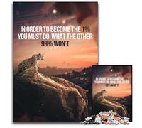 Puzzle de Motivation Guépard 1000 pièces pour Adultes, Casse-tête Stimulant, Jeu pour Adultes, activité Interactive familiale 26x38cm