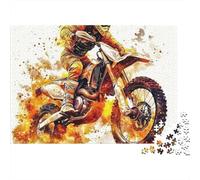 Puzzle de Moto Tout-Terrain,1000 pièces,Carton Lisse recyclé,idéal pour se détendre et Passer Un Moment agréable en Couple ou Entre Adultes (52 x 38 cm).