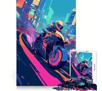 Puzzle de Motos Neon City pour Adolescents, 1000 pièces, Think Toy, Objet de Collection aux Contours Nets et Amusants (38x52cm)
