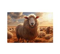 Puzzle de mouton australien de 1000 pièces, puzzles éducatifs intellectuels en bois, puzzles amusants pour soulager le stress
