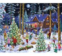 Puzzle de Noël 1000 pièces par Vermont Christmas Company - Grandes pièces - Entièrement emboîtables et de forme aléatoire - 76,2 x 61 cm