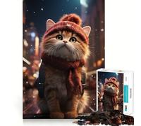 Puzzle de Noël Animaux Pixels 1000 Pièces Jeu de Concentration mentale Découpe de précision Bords Lisses Activité captivante pour des soirées tranquilles (50x75cm)
